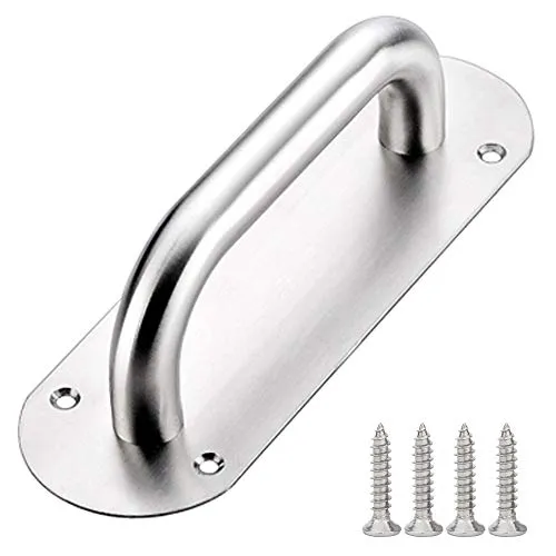 Dtoterul Schiebe Türgriff Scheunentor Griff Edelstahl Pull Push Türgriffe mit Rückplatte Schrank Griff Schiebetür Handgriff mit Schrauben 1 Stück 200 x 65 mm für Küchen Schlafzimmer Schrank