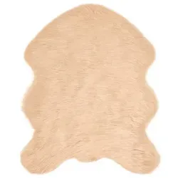 vidaXL Kunstschaffell Teppich Tafalla Beige 50 x 80 cm Polyester