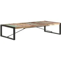vidaXL Couchtisch 180x90 cm aus Altholz im Industriestil - Dieser einzigartige Couchtisch aus robustem Altholz bringt industriellen Charme in Ihr Wohnzimmer. Mit stabilen Stahlbeinen und einem natürlichen Finish ist er sowohl funktional als auch stilvoll.