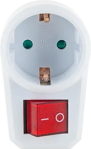 0.00m Schwaiger Strom Steckdose mit Schalter Weiß 1 (STVT1000)