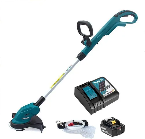 Makita DUR 181 RT1 - Akku Rasentrimmer 18 V mit 260 mm Schnittbreite, inkl. 1x 5,0 Ah Akku und Ladegerät für effizientes Rasentrimmen