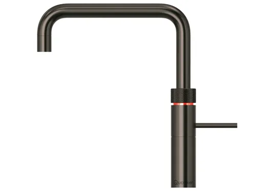 Quooker COMBI Fusion Square GME (Gunmetal) - Kochendes Wasser auf Knopfdruck - Armatur mit sofort 100°C kochendem Wasser, sicherer doppelt wandiger Auslauf und kindersicherer Bedienung für müheloses Kochen.