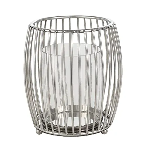 EGLO LIVING Windlicht Rumoi, Klassische Tischdeko, Deko für Wohnzimmer, Schlafzimmer und Flur, Kerzenhalter aus Metall in Chrom und Glas, Teelichthalter 22,5 cm