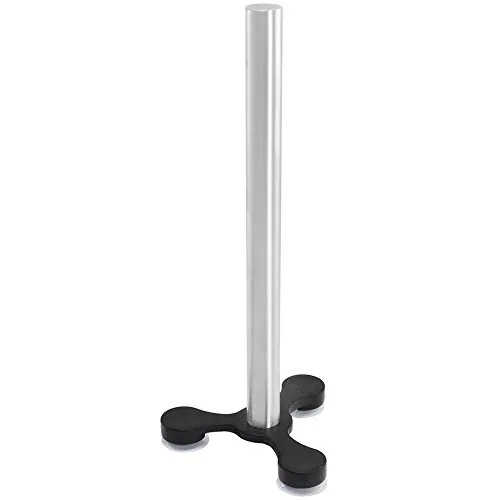 com-four® Küchenrollenhalter stehend mit Saugnapf Standfuß - Papierrollenhalter für die Küche - Rollenhalter aus Edelstahl - Küchenrollenhalterung ohne Bohren - 31 cm (1 Stück - Saugnapf Fuß)