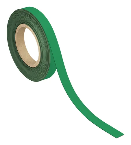 Maul Magnetband 65243, grün - Beschriftbares Kennzeichnungsband - Organisationsmittel mit 1mm Stärke, ideal für wechselnde Kennzeichnungen auf metallischen Oberflächen. Individuell zuschneidbar und abwischbar für vielseitige Anwendungen in Lager, Schulen oder Büros.