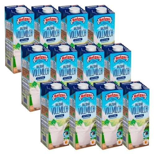 Hofgut H-Vollmilch Milch 3,5 % 12x 1,0 l von Hofgut