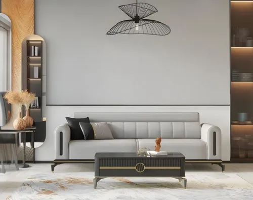 Zweisitzer Stoffsofa Grau - Modernes Polstersofa für Gemütlichkeit - Stylisches Zweisitzer Sofa in Grau, ideal für Ihr Wohnzimmer. Mit hochwertigem Polyesterbezug und stabiler Holzstruktur bietet es Komfort und Eleganz in einem kompakten Design.