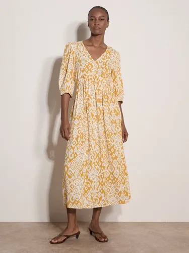 Apricot Midikleid Tapestry Ikat – Gemustert in Gelb (XS 34) von Apricot