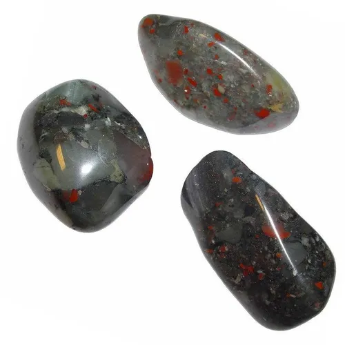 Heliotrop Trommelstein XL Größe ca.40 - 45 mm schöner Handschmeichler