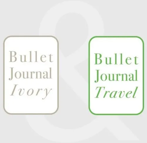 Notizbuch Einlagen für Bullet Journal 10x15 cm 2er Set 'Travel Ivory'