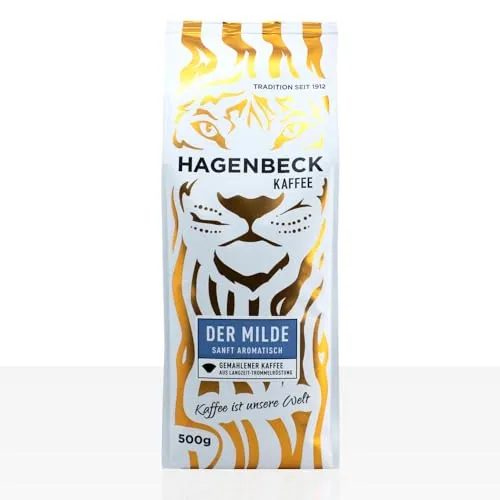 Hagenbeck Der Milde 5 x 500g gemahlener Kaffee, Filterkaffee