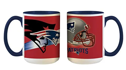 New England Patriots NFL 3D Inner Color Tasse, Becher, Mug 445ml - Thermobehälter mit 3D Innendruck, ideal für Fans der New England Patriots und perfekt für heiße Getränke unterwegs.