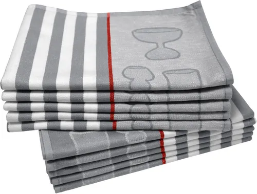 Dyckhoff Geschirrtuch Gläser Halbleinen Set (10-tlg) in grau von Dyckhoff