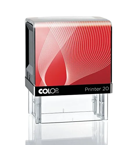 Produktbild personalisierbar COLOP P20 Gummi Stempel ausgestattet mit einem Black ink pad