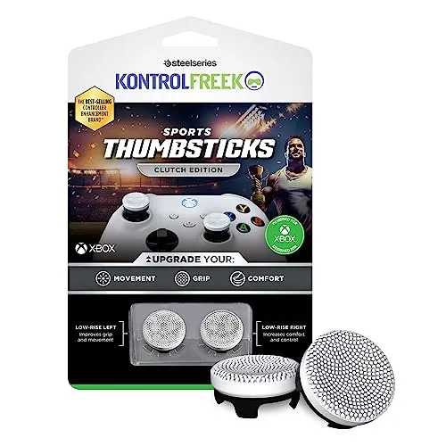KontrolFreek Clutch für Xbox One und Xbox Series X Controller | Performance Thumbsticks | 2 Low-Rise Concave | Schwarz & Weiß