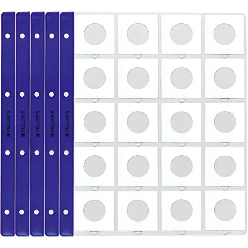 PELLER'S Banknotenhüllen - Briefehüllen für Sammelalbum XL. 10er Pack. (Modell XL: Münzrähmchen 50 x 50 mm)