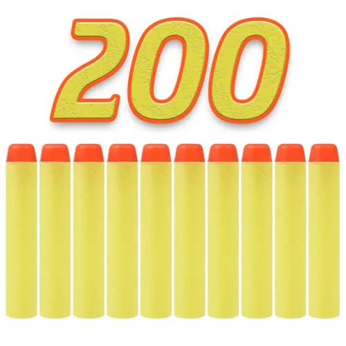 König Design Nerf Pfeile - 200 Stück Nerf Darts Nerf Munition Pfeile Dart Bullets Refill Darts Foam Pfeile für N-Strike Elite Blasters Series Hasbro Fortnite