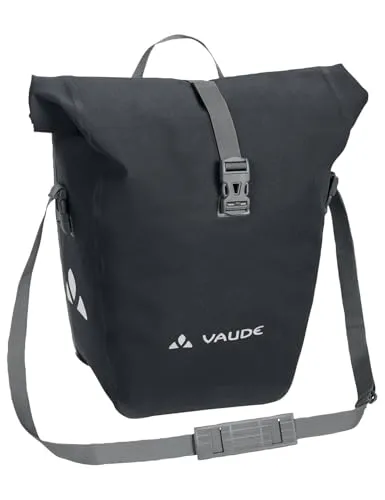 Vaude Aqua Back Deluxe Single Fahrradtasche, Phantom Black - Hochwertige Fahrradtasche mit 24L Volumen und praktischem Rollenverschluss, ideal für Radfahrer, die Wert auf Funktionalität und Stil legen.