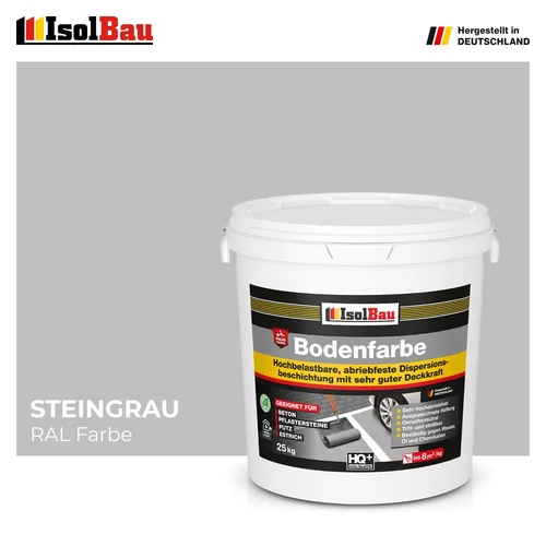 Bodenfarbe Betonfarbe Steingrau 25 kg Bodenbeschichtung Fußbodenfarbe Garage