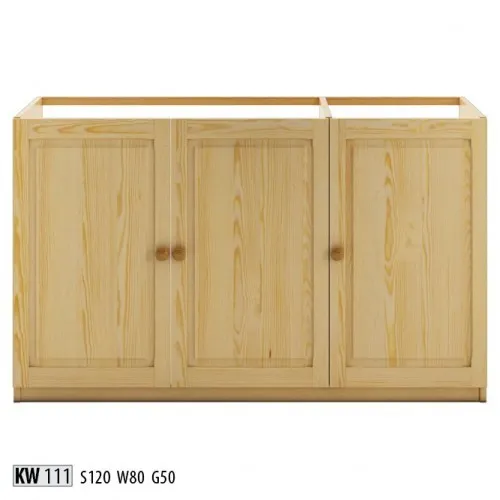 Vollholz Waschbeckenunterschrank – Handgefertigter Unterschrank aus Holz - Hochwertiger Waschbeckenunterschrank aus massivem Holz, ideal für Badezimmer und Küchen. Mit 3 Türen bietet er praktischen Stauraum und verleiht jedem Raum einen rustikalen Charme.