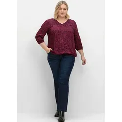 Sheego Klassische Bluse Tunika 3/4-Arm lila 50 EU von sheego