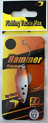 FTM Spoon Hammer 3,3cm 2,4g - Forellenblinker, Farbe:Salmon red White UV/Black