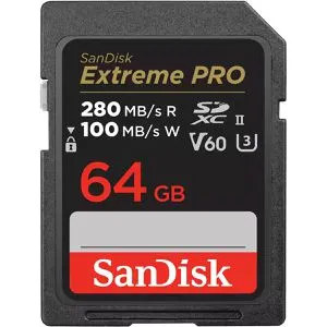 SanDisk SDXC Extreme Pro 64GB 280MB/s V60 UHS II von SanDisk