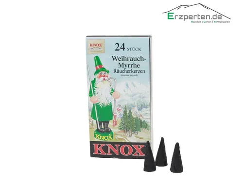 Räucherkerzen Knox Schwarze Weihrauch-Myrrhe 24-er Pack