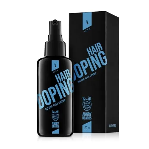 Angry Beards Hair Doping | Haarwuchsmittel Serum zur Förderung des Haarwachstums | Enthält Biotin, Koffein & Natürliche Öle | Airless Pumpflasche für maximale Frische | Männer Haarpflege, 100 ml