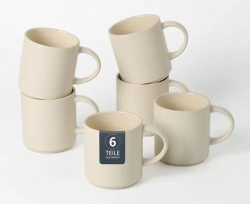 Otto Home Kaffeebecher Ylvii, 6er Set in beige von OTTO home