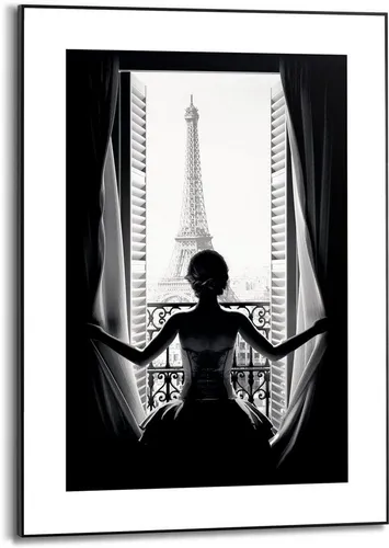REINDERS Gerahmtes Bild: Frau in Paris, 70x50cm in schwarz von Reinders!