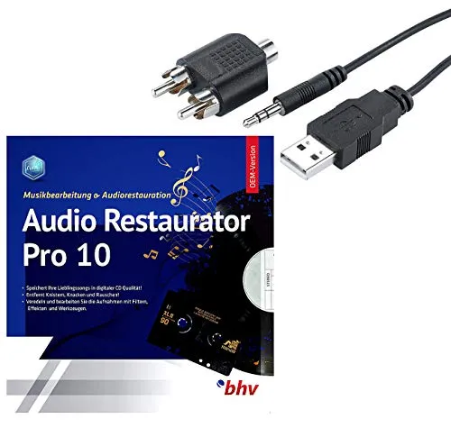 Q-Sonic Phono Vorverstärker: Audio-Digitalisierer & MP3-Recorder mit Restaurator-Software (USB Plattenspieler, USB Recorder, Grabber)