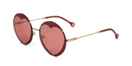 Carolina Herrera CH 0013/S Gold red Damen Sonnenbrillen - Elegante Damen Sonnenbrille in Gold mit rotem Akzent, aus hochwertigem Edelstahl für stilvolle Auftritte. Bügellänge 145 mm, ideal für sonnige Tage.