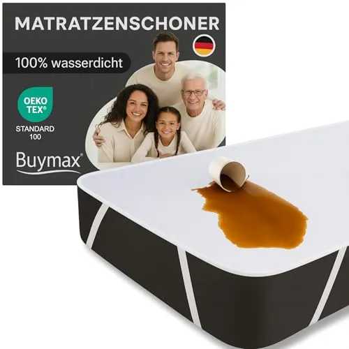 Buymax® Matratzenschoner 200x200cm wasserdicht als 2er Set von Buymax