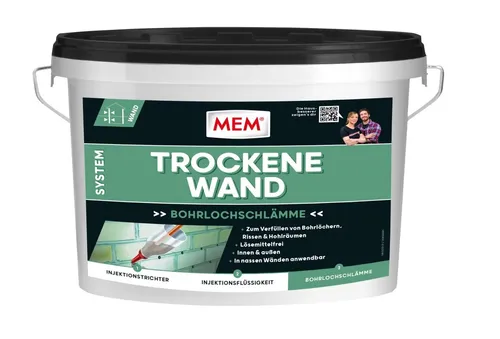MEM Bohrloch Schlämme 2,5kg - Hochwertige Dichtschlämme - Dichtmaterialien, ideal für die Abdichtung von Bohrlöchern und bietet hervorragenden Schutz gegen Wasser und Schmutz.