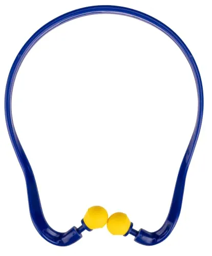 NEO TOOLS Gehörschutzstöpsel am Kopfbügel ; Gehörschutz gegen Lärm ; universelle Größe, zur Verwendung mit Ohrstöpseln aus Kunststoff ; leicht zu reinigen ; wiederverwendbar ; Druckfeder