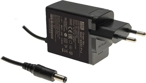 MEANWELL NGE18E24-P1J Steckernetzteil 18W 24V 0,75A  5,5*2,1mm Hohlstecker