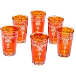 Mediterrane Teeglas Andalous Orange - 6er SET 6