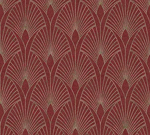 Vliestapete 37427-4 New Walls Art Deco rot