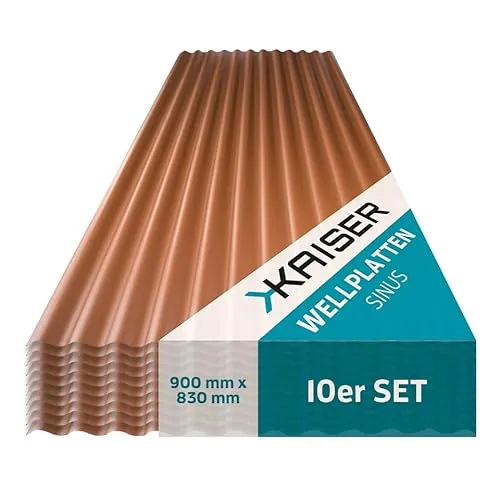 KAISER plastic® Wellplatten kupfer – Wetterfeste Dachplatten für Überdachungen - Robuste und wetterfeste Kunststoff-Dachplatten für individuelle Überdachungen. Ideal für Carports, Vordächer oder Gewächshäuser. Erhältlich in verschiedenen Größen – flexibel und einfach zu verlegen!
