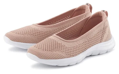 LASCANA Sneaker Ballerinas - Ultraleichter VEGAN Slipper für warme Tage - Sneaker-Ballerinas aus weichem, perforiertem Textilmaterial, ideal für Freizeitanlässe. Genießen Sie den Komfort der robusten Laufsohle und das vielseitige Design für jeden Look.