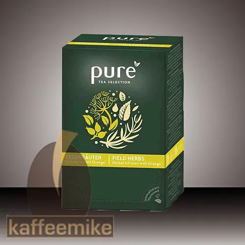Pure Tee Feldkräuter Selection Tea - 25x2,5g Beutel - Tees, genussvoller Kräutertee in praktischen Beuteln für aromatische Entspannung und natürliche Frische.