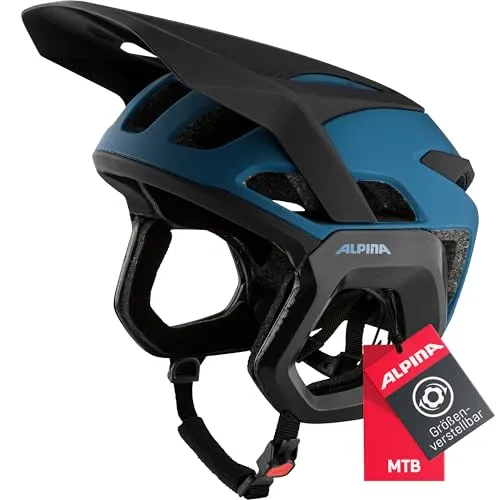 ALPINA ROOTAGE EVO Fahrradhelm - navy matt, 57-61 cm - Fahrradhelm mit robuster 3 Shell Construction und optimaler Stoßabsorption durch Hi-EPS-Material. Geringes Gewicht und maximaler Komfort dank Inmold-Fertigung und Run System Ergo Flex.