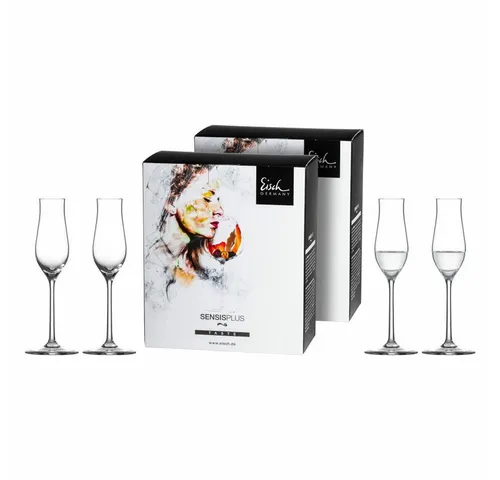 Eisch Germany Grappaglas Superior SensisPlus, 4-teiliges Set aus bleifreiem Kristallglas - Hochwertige Grappagläser aus maschinengefertigtem Kristallglas, spülmaschinengeeignet und ideal für besondere Anlässe, Made in Germany.