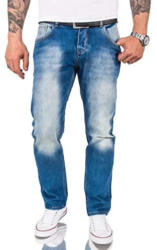 Rock Creek Herren Comfort Fit Jeans RC-3119 - Blau W40 L34 - Herren-Jeanshosen mit Comfort Fit für optimalen Tragekomfort, ideal für Büro und Freizeit. Hochwertige Verarbeitung und lässiger Look mit 5-Pocket-Design.