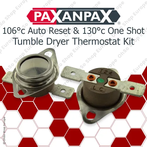 Trockner Thermostat Kit Für Creda Green Spot 106°C & 130°C