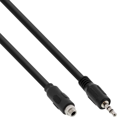 InLine 99303P Audio Adapterkabel - 3,5mm Stereo Stecker Einbaubuchse mit Gewinde, 0,6m für einfache Audioverbindungen und vielseitige Anwendungen