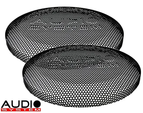 AUDIO SYSTEM GI 12 Subwoofergitter Abdeckung 30cm schwarz mit LOGO 1 Paar