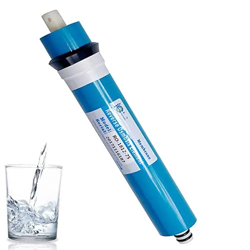 HUINING 50GPD 75GPD 100GPD 150GPD-1812/2012 RO Membrane Housing with 1/4 Quick Connector Kit for Water Filter System. (75GPD)