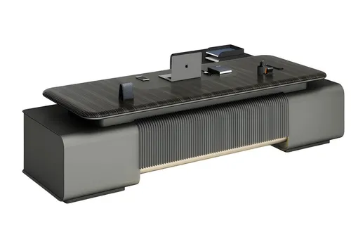 Designer Schreibtisch 320 cm - Luxuriöser Arbeitstisch für Ihr Homeoffice - Moderner Schreibtisch aus Massivholz mit großzügigen Maßen von 320 cm x 220 cm x 75 cm. Ideal für stilvolle Arbeitsräume, bietet viel Platz für kreative Ideen und Bürobedarf.